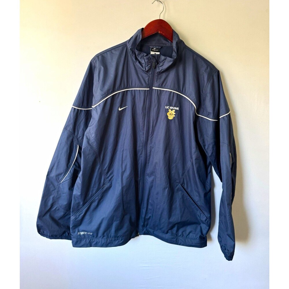 Nike Storm-FIT M-Run Blitz Jacket Blue Full Zip Pockets Men’s S